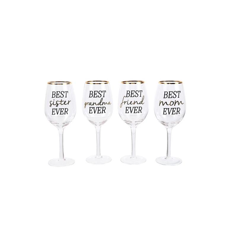 Family Sayings Wine Glass