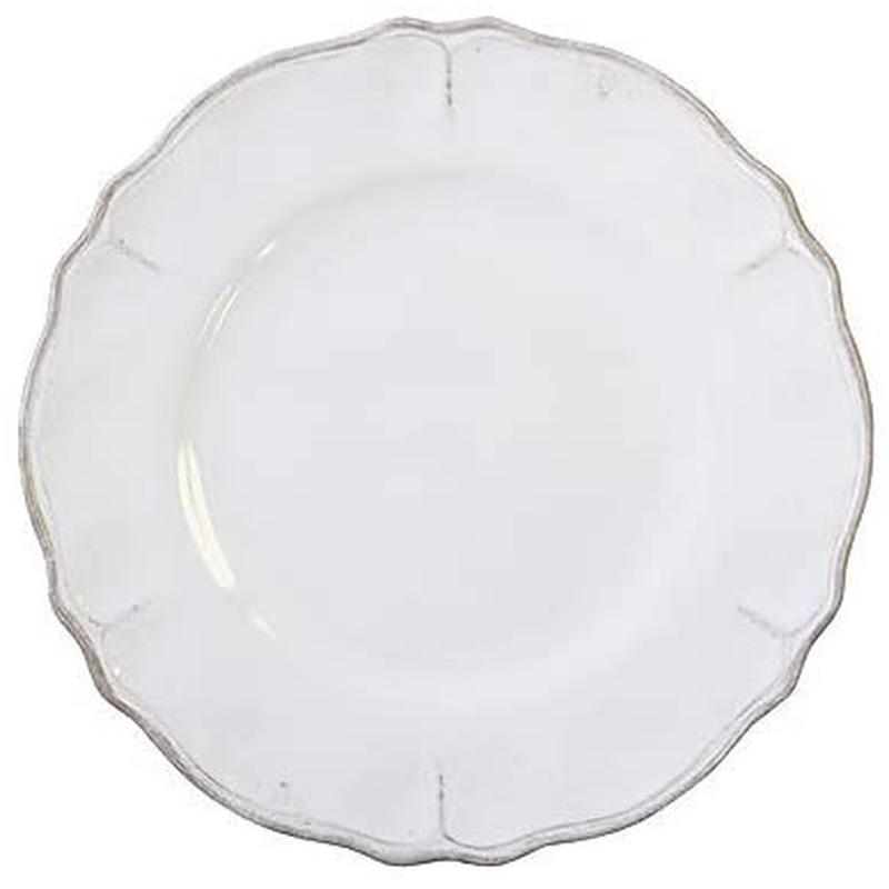 Le Cadeaux Rustica Antique White – Melamine Dinner Plates – Set of 8