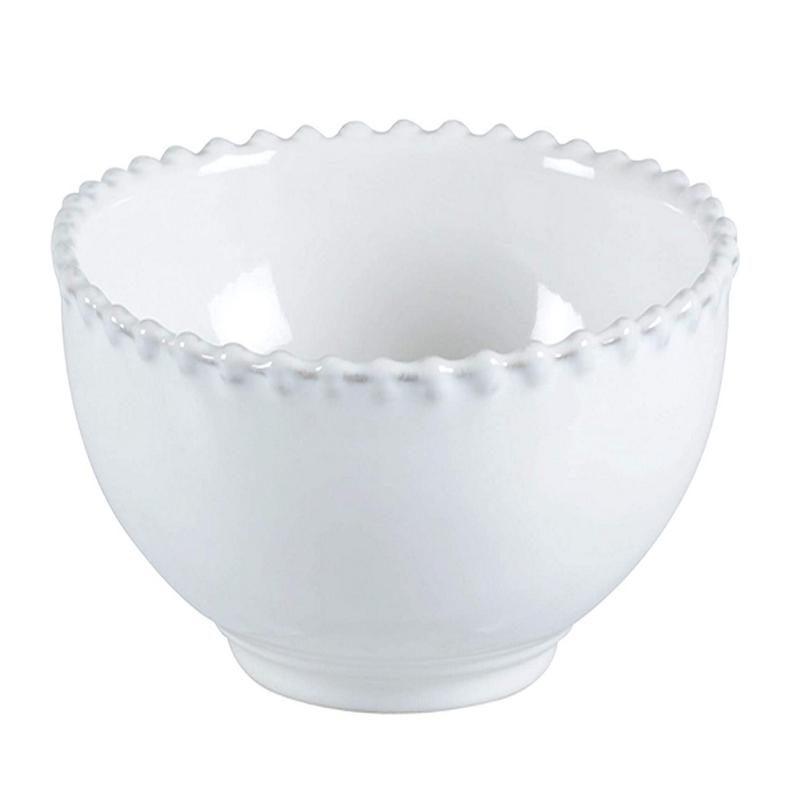 COSTA NOVA Pearl Collection Stoneware Ceramic Soup/Cereal Bowl 6.5\”, White