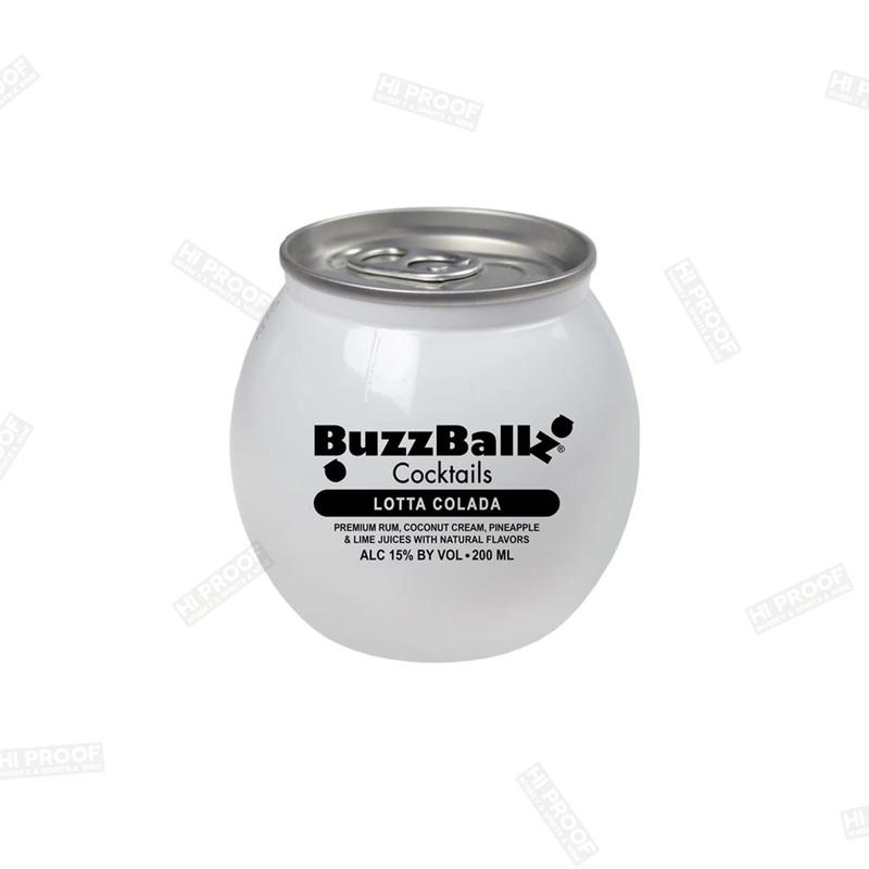 BuzzBallz Lotta Colada Ready-to-Drink Cocktail 200ML – Premium Pina Colada Flavored Alcoholic Beverage