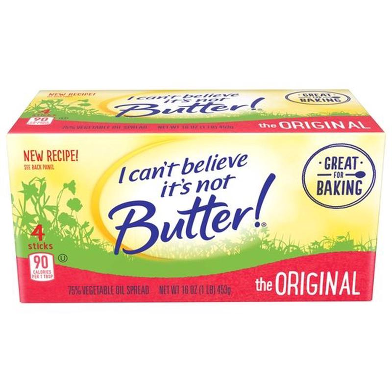 Can\’t Believe It\’s Not Butter Baking Sticks, 16 oz Paper Box 4 Sticks (Refrigerated)